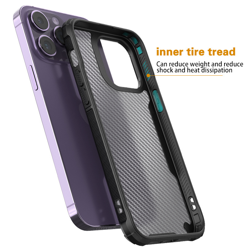 Shockproof Carbon Fiber Mobile Phone Cases Four Corners Protective With Cross-body Phone Cover For iPhone 16 pro max Phone Case