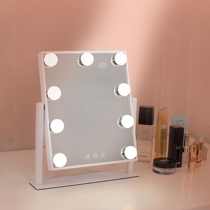 9 LED Bulbs Hot sale hollywood style mirror light vanity Makeup Cosmetic Mirrors