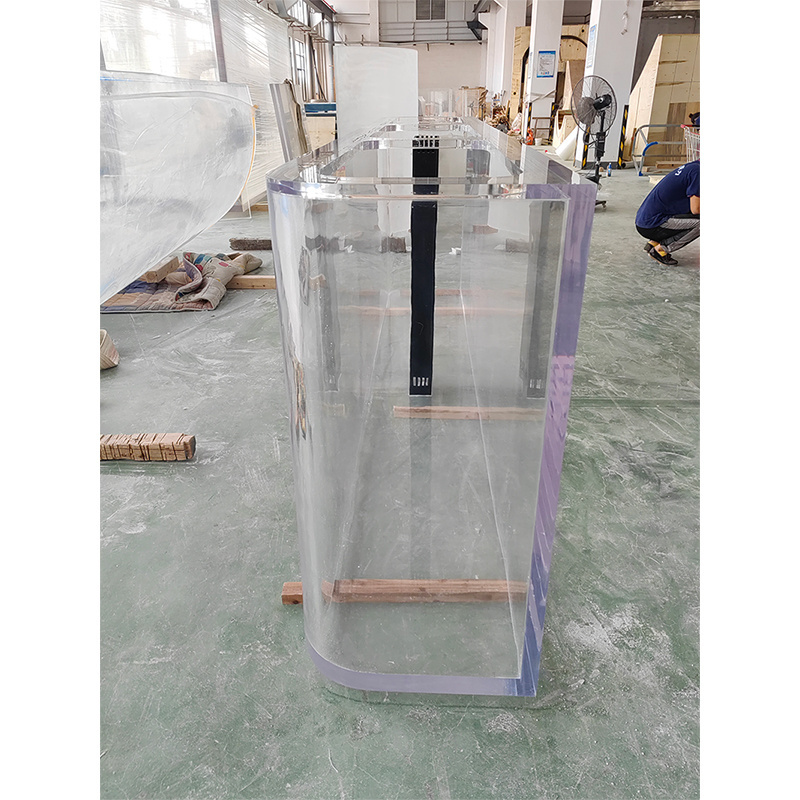 Commercial big irregular square transparent acrylic fish tank marine aquarium tank