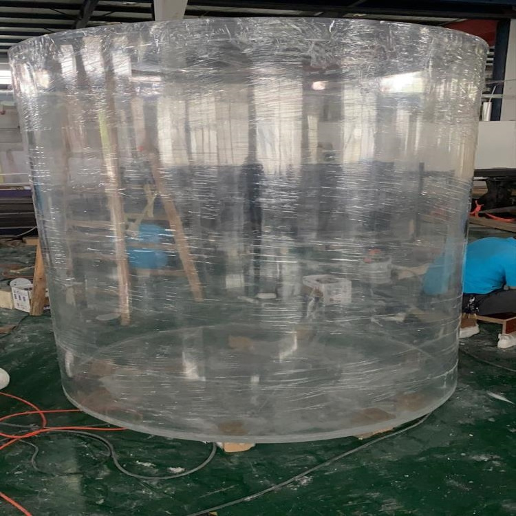 High quality decoration aquarium fish tank large clear acrylic round cylinder