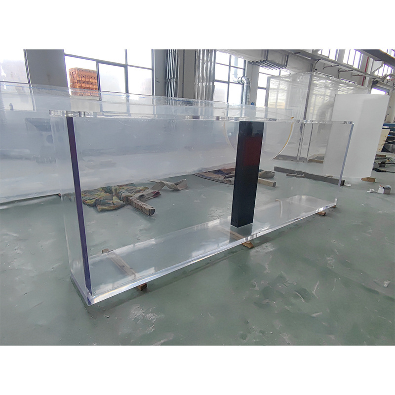 Commercial big irregular square transparent acrylic fish tank marine aquarium tank