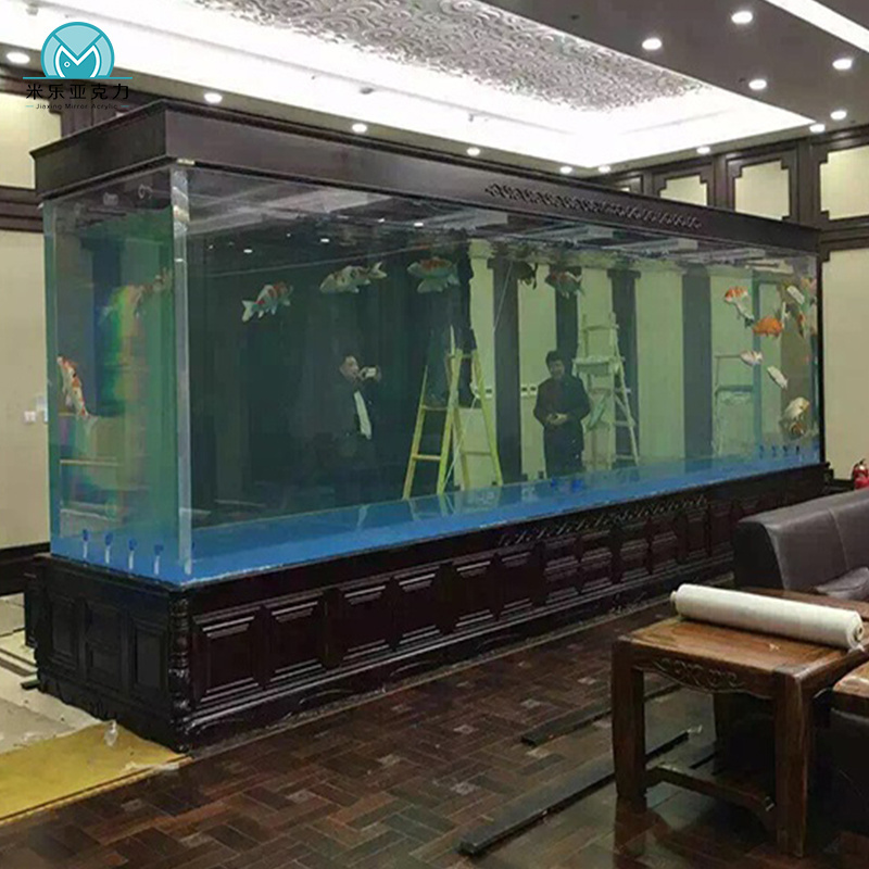 Wholesale cheap custom quality commercial live built acrylic fish tank aquarium malaysia