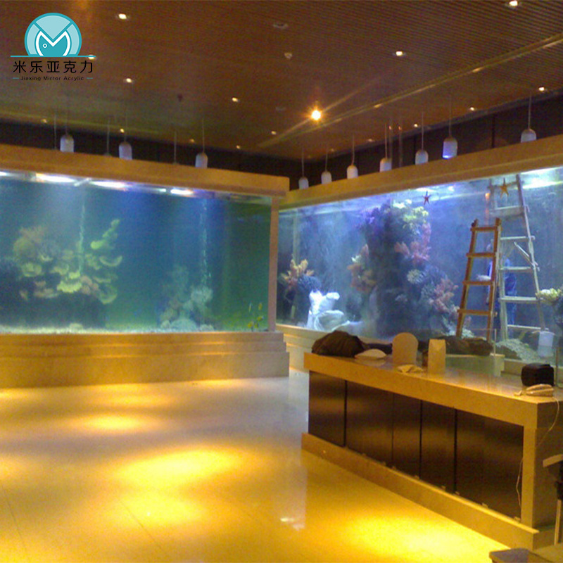 Wholesale cheap custom quality commercial live built acrylic fish tank aquarium malaysia