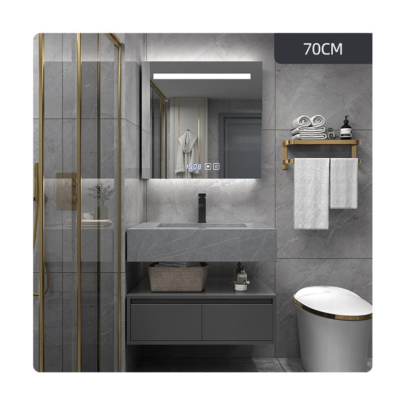 Bathroom Vanities Sink Basin Bathroom Marble Top Cabinet Sets Faucet Accessories Big Luxury Design Led Smart Lock Mirror Cabinet