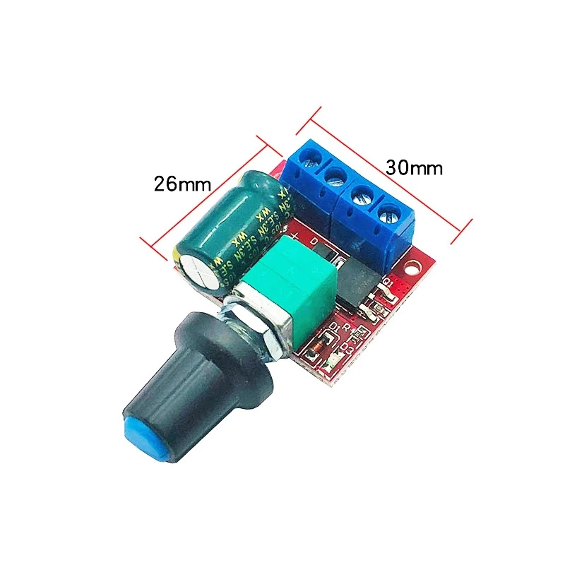 Mini 5A 90W PWM 12V DC Motor Speed Controller Module DC-DC 4.5V-35V Adjustable Speed Regulator Control Governor Switch 24V