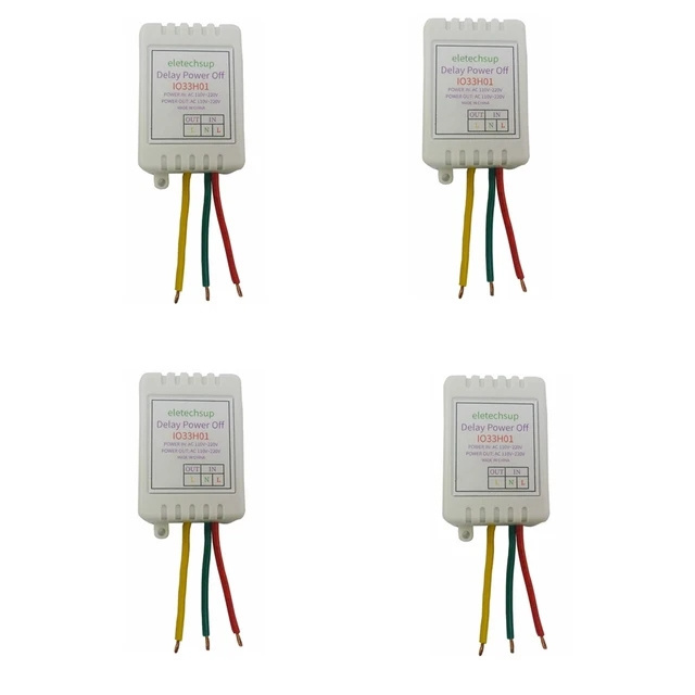 AC 110V 220V Power ON Delay OFF Relay Switch 1-480Min Timer Adjustable Disconnect Delay Controller