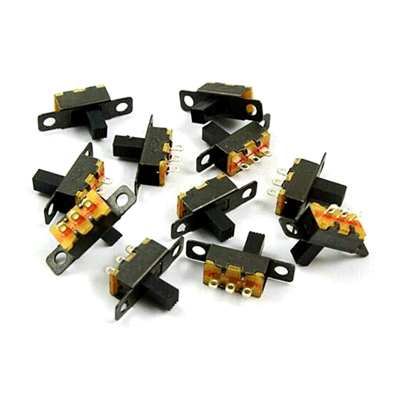 Micro Slide Switch 3PIN 2 Position 1P2T ON-OFF Toggle Switch Handle Length 6mm SS12F15VG6 SS12F15VG5