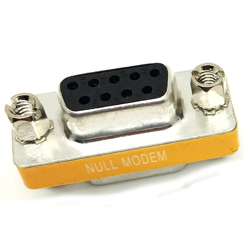 DB9 F/M Null Modem Mini Type Low Profile Mini Null Modem DB9 Female Male plug Adapter Gender Changer cross new