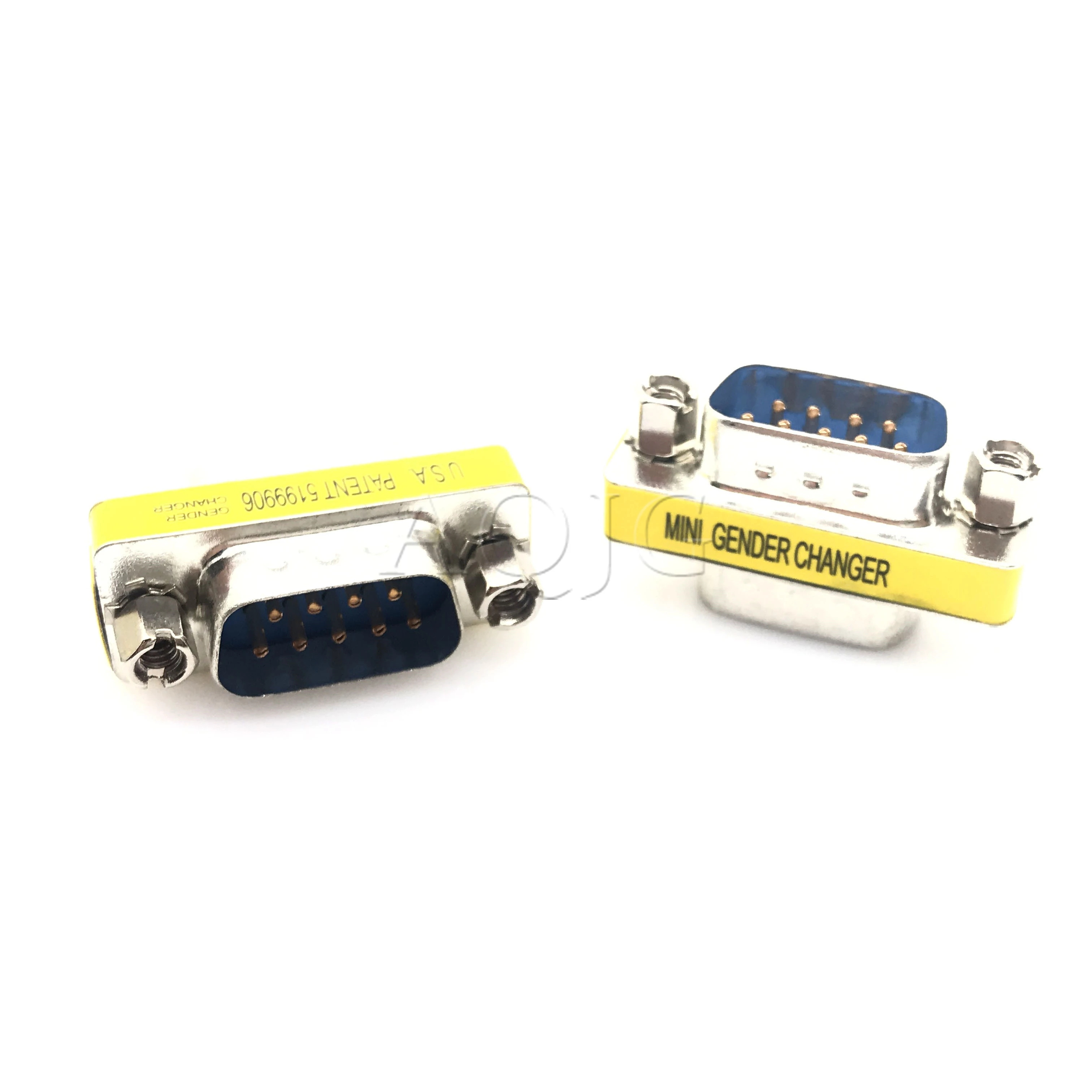 DB9 9Pin Male To Male Mini Gender Changer Adapter RS232 Serial Connector Female To Female Female To Male D-Sub Connectors