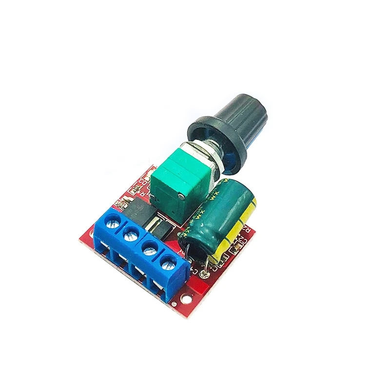 Mini 5A 90W PWM 12V DC Motor Speed Controller Module DC-DC 4.5V-35V Adjustable Speed Regulator Control Governor Switch 24V