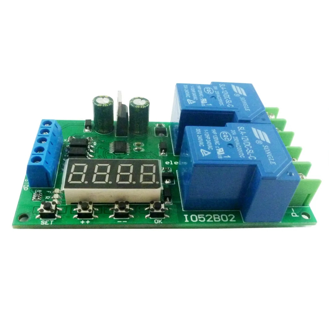 12V 30A Multifunction DC/AC Motor Controller Relay Board Forward Reverse Control Automatic Delay Cycle Start Stop Switch