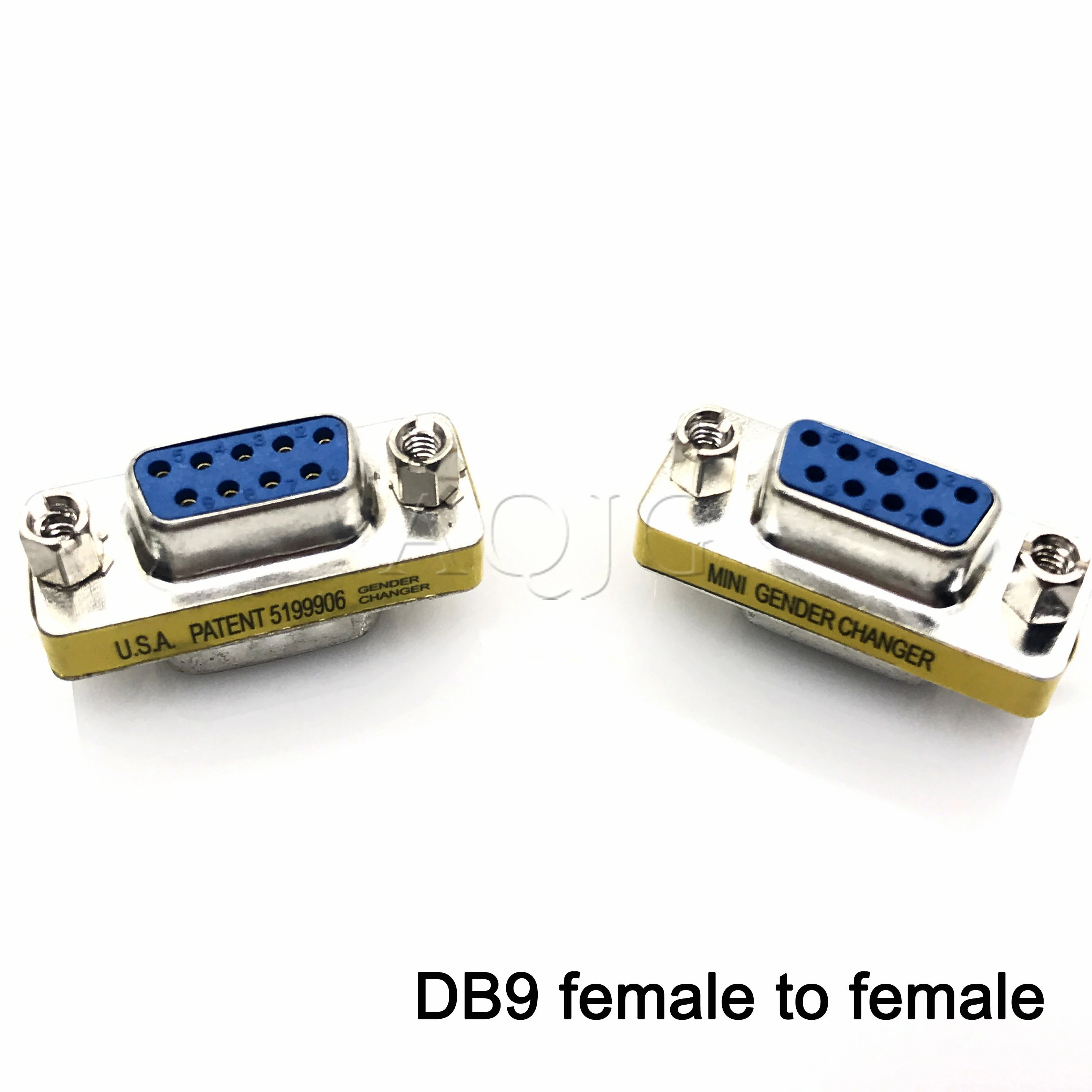 DB9 9Pin Male To Male Mini Gender Changer Adapter RS232 Serial Connector Female To Female Female To Male D-Sub Connectors