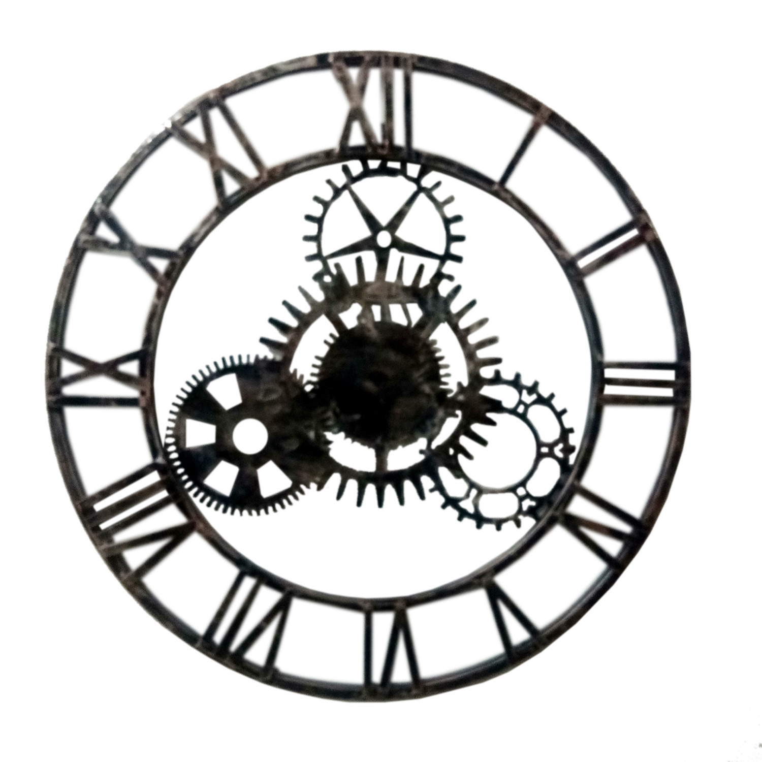 WORD METAL WINDMILL HANGING WALL ART CLOCK