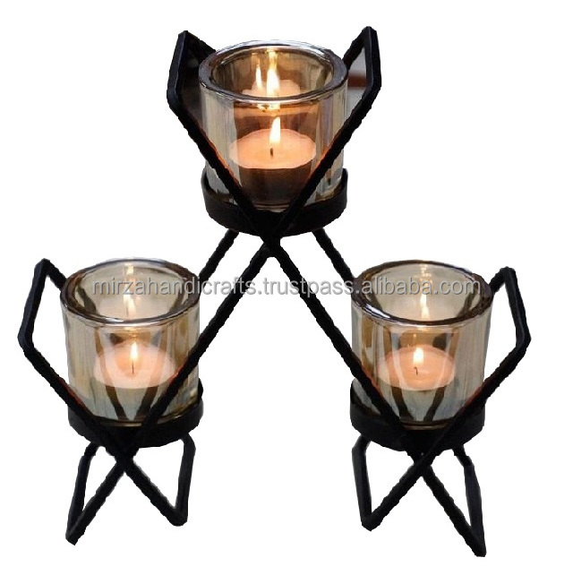 Black ladder candle Holder Decorative iron Candle Holder metal tea light for Wedding Decorations Parties or Everyday Home Decor