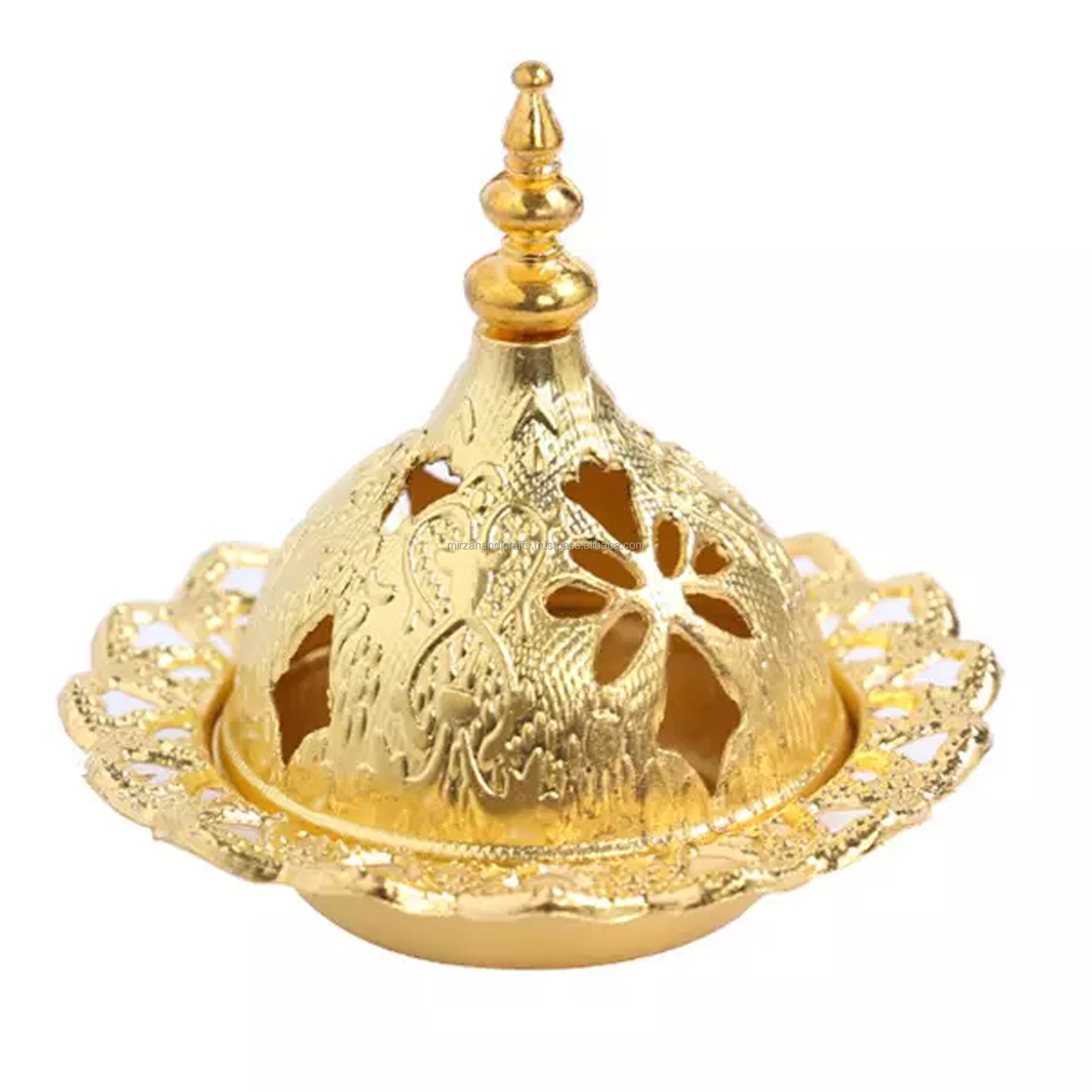 Mid-East Luxury Incense Brass Resin/Loose Incense/Oil Burner Adjustable 2 in 1 Burner Tea Candle Burner No Charcoal Need