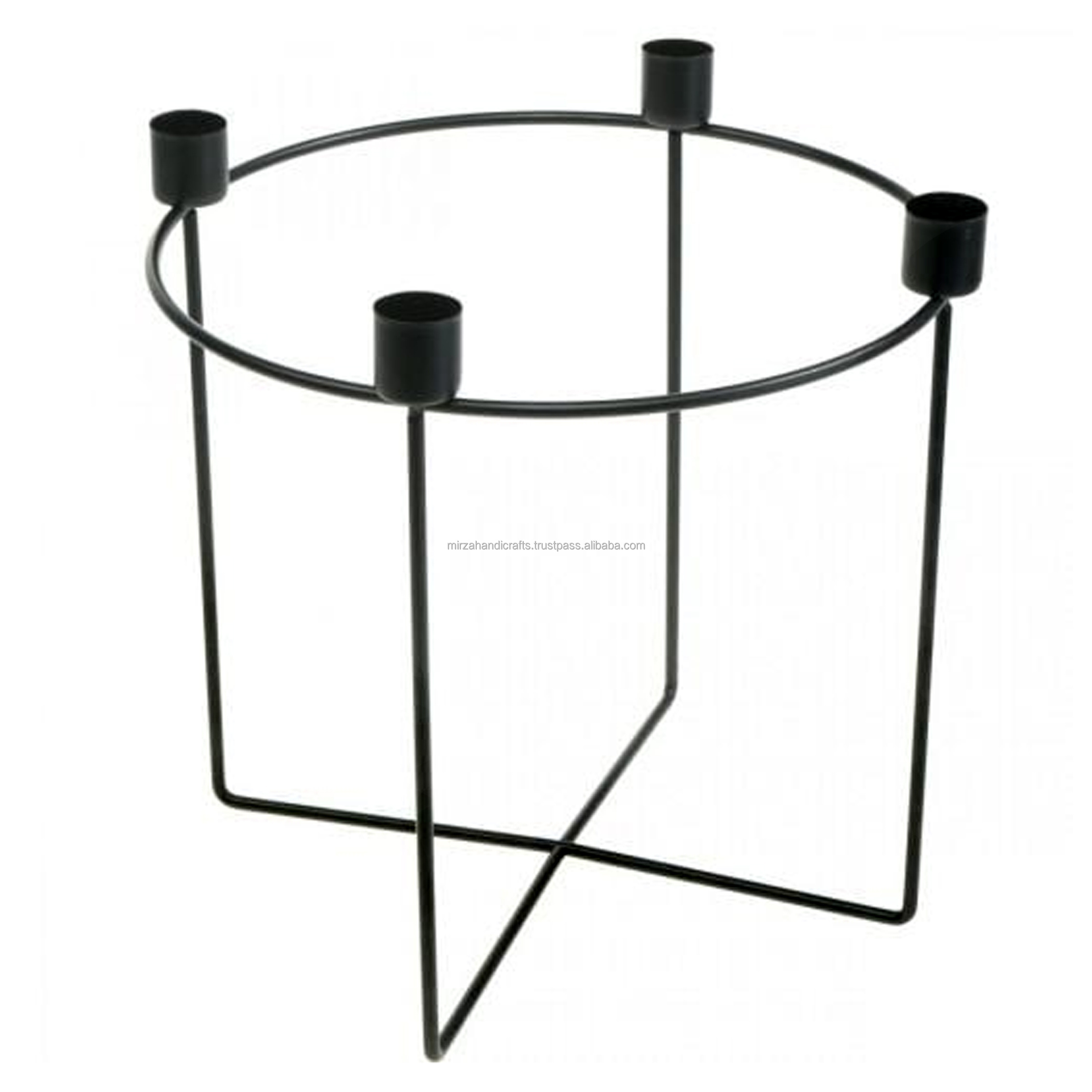 Matte Black Iron Candle for for Table Centerpiece Wedding Party Spa Decoration candle Holder