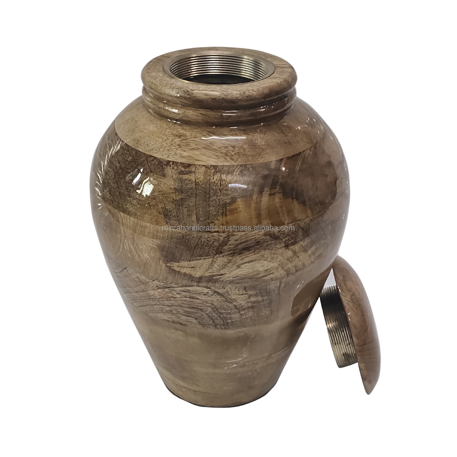 Stunning and very special Mango Wood Cremation Funeral Memorial Adult Cremation Urn for Human Ashes Cremation Urn