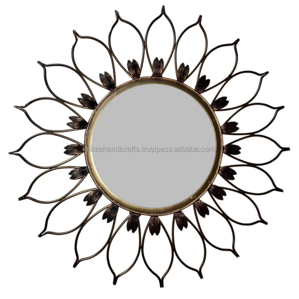 Unique Decoration Room Wall Mirror Glitz home Oversized Modern Glam Heart shape Wall Mirror Gold color