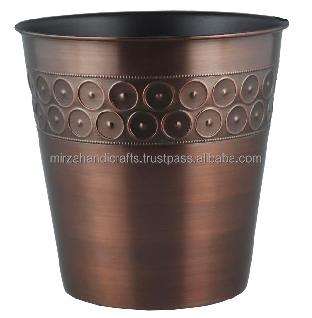 Indoor Outdoor Flower Pots  Modern Decorative Large Luxury  metal planter flower Garden Pots Iron Round Planter Plant Pots