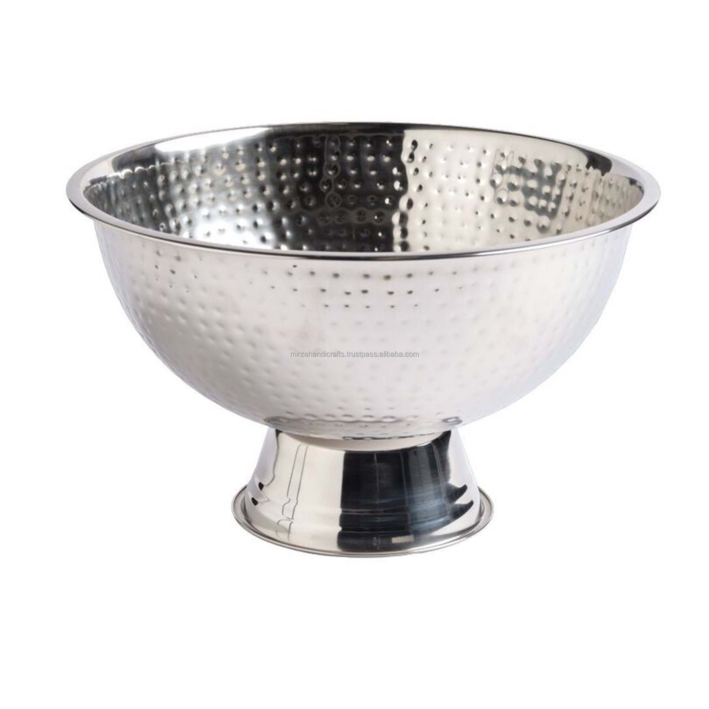 High quality Round Large Hammered Beverage Tub Ice Bucket for Home Bar Beer Wine Bottle Factory Direct Promotional