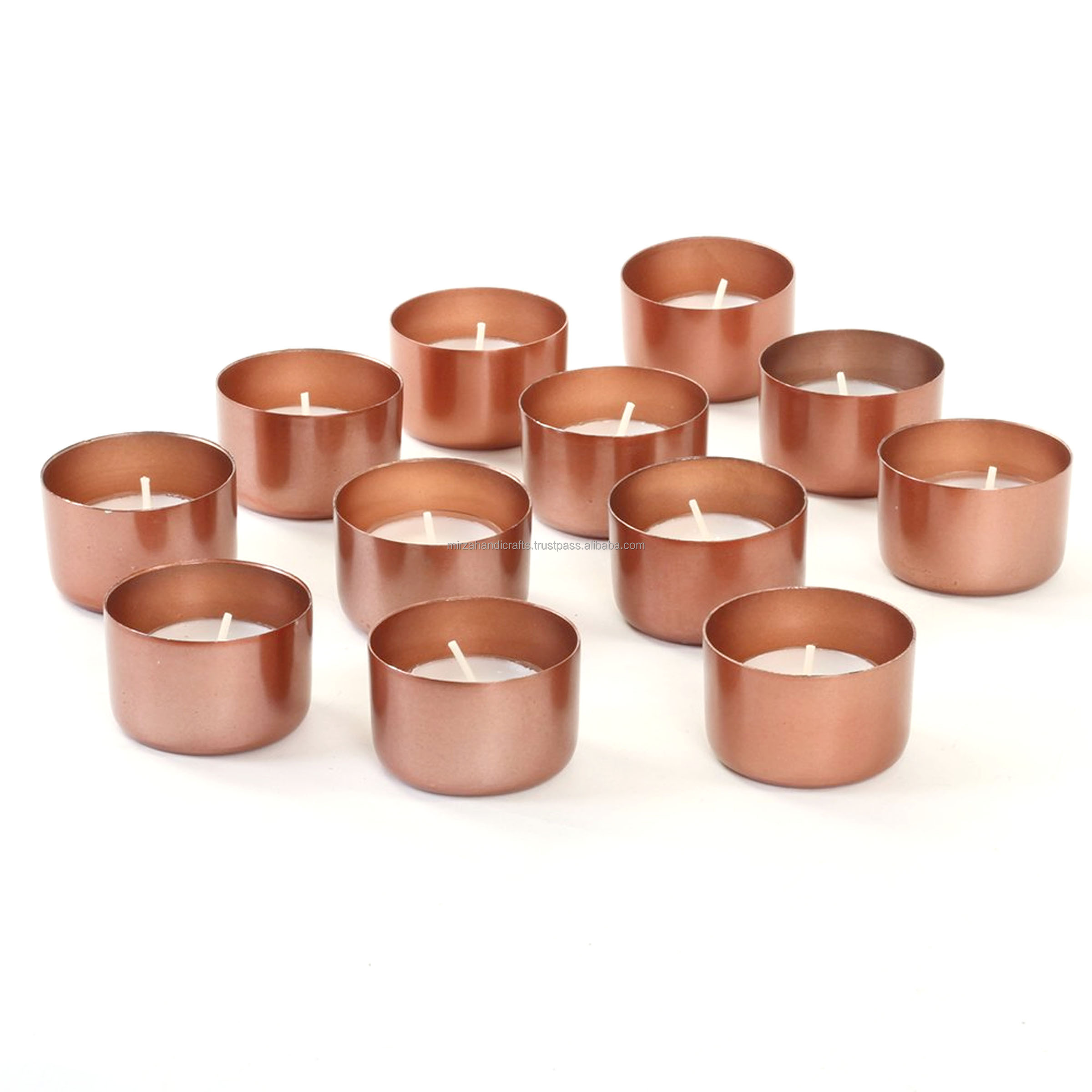 Decorative Wholesale Galvanized Metal Tealight Candle Holder Cups Set of 12 pcs for special event decoration