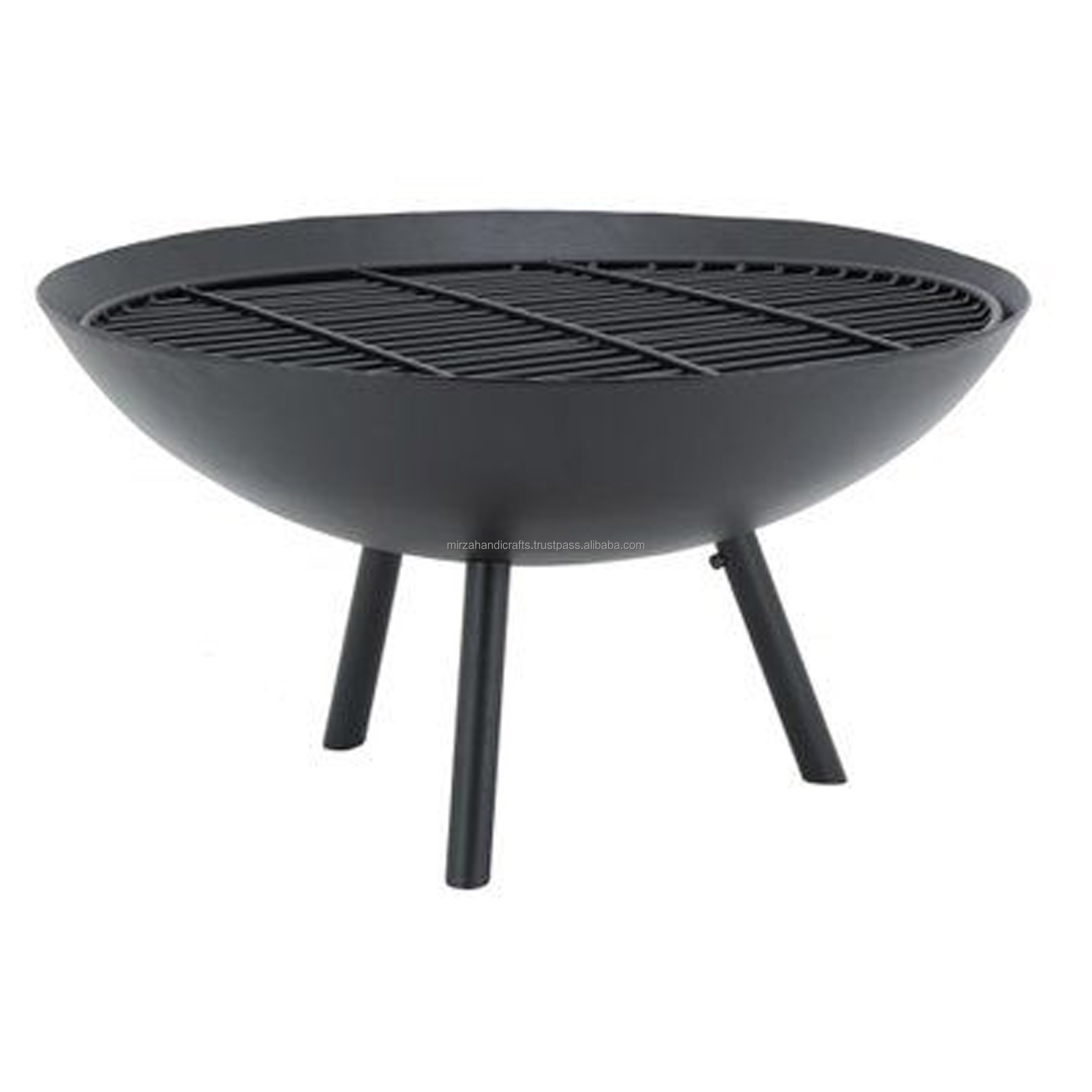 Cast Iron Metal Handcrafted Traditional Fire Pit With Grill Grate Bbq Grill Mat Heat Barbecue Custom Price