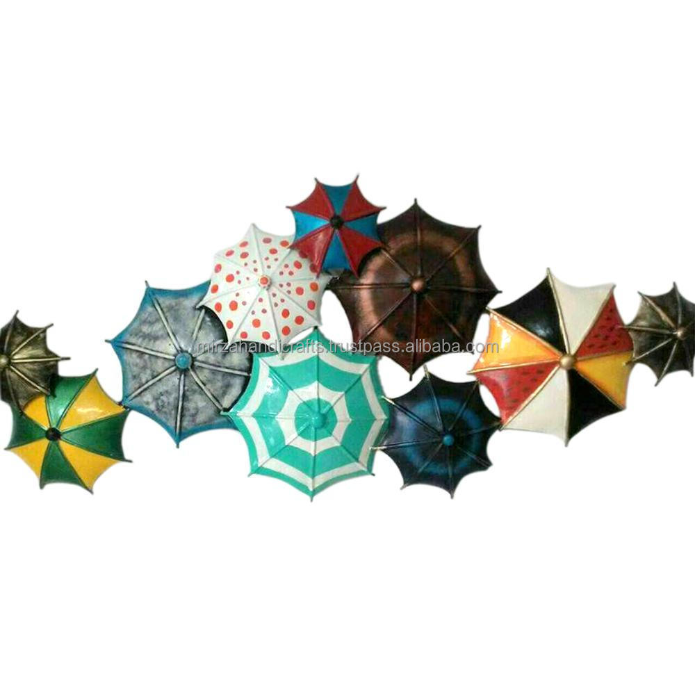 HANDCRAFTED ART DECORATIVE IRON UMBRELLA WALL DECOR FOR LIVINGROOM BEDROOM OUTDOOR HALLWAY