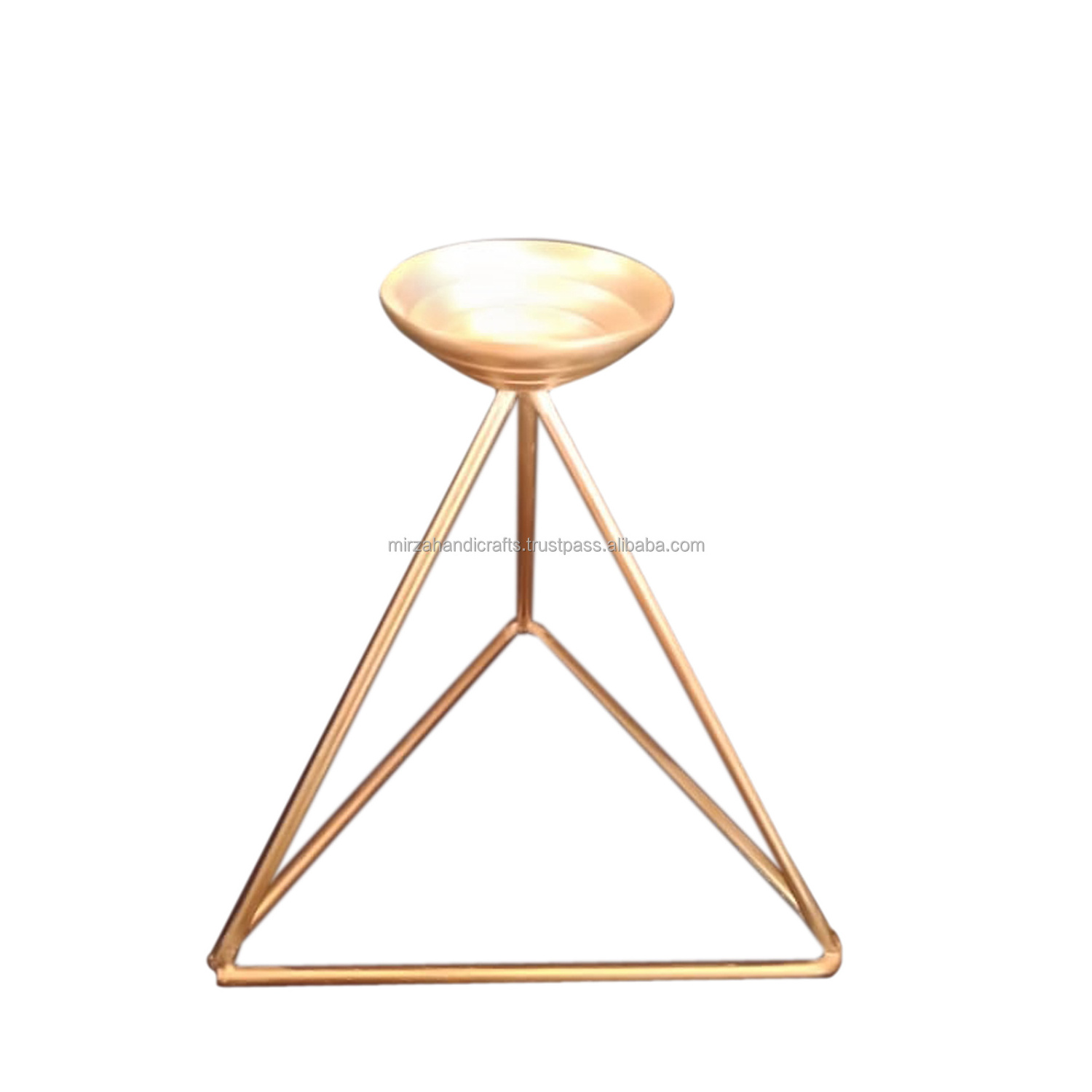 Modern Geometric Gold Tealight Holder for Table Decor Large and Small Metal Hexagon Votive Candle Centerpiece