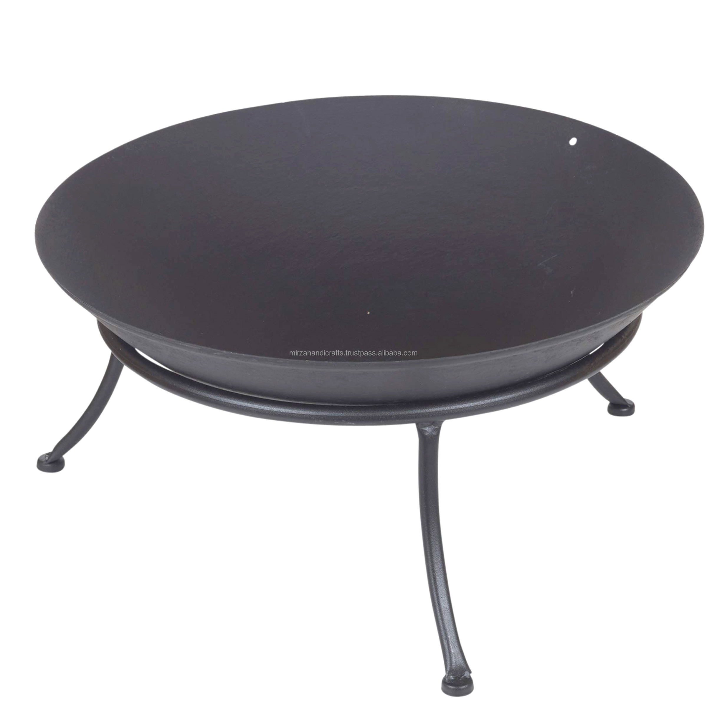 Round Shape Cast Iron Fire Traditional Fire Pit Solid Base Outdoor Heating Fun Camp Site Barbecue Grill Custom Price