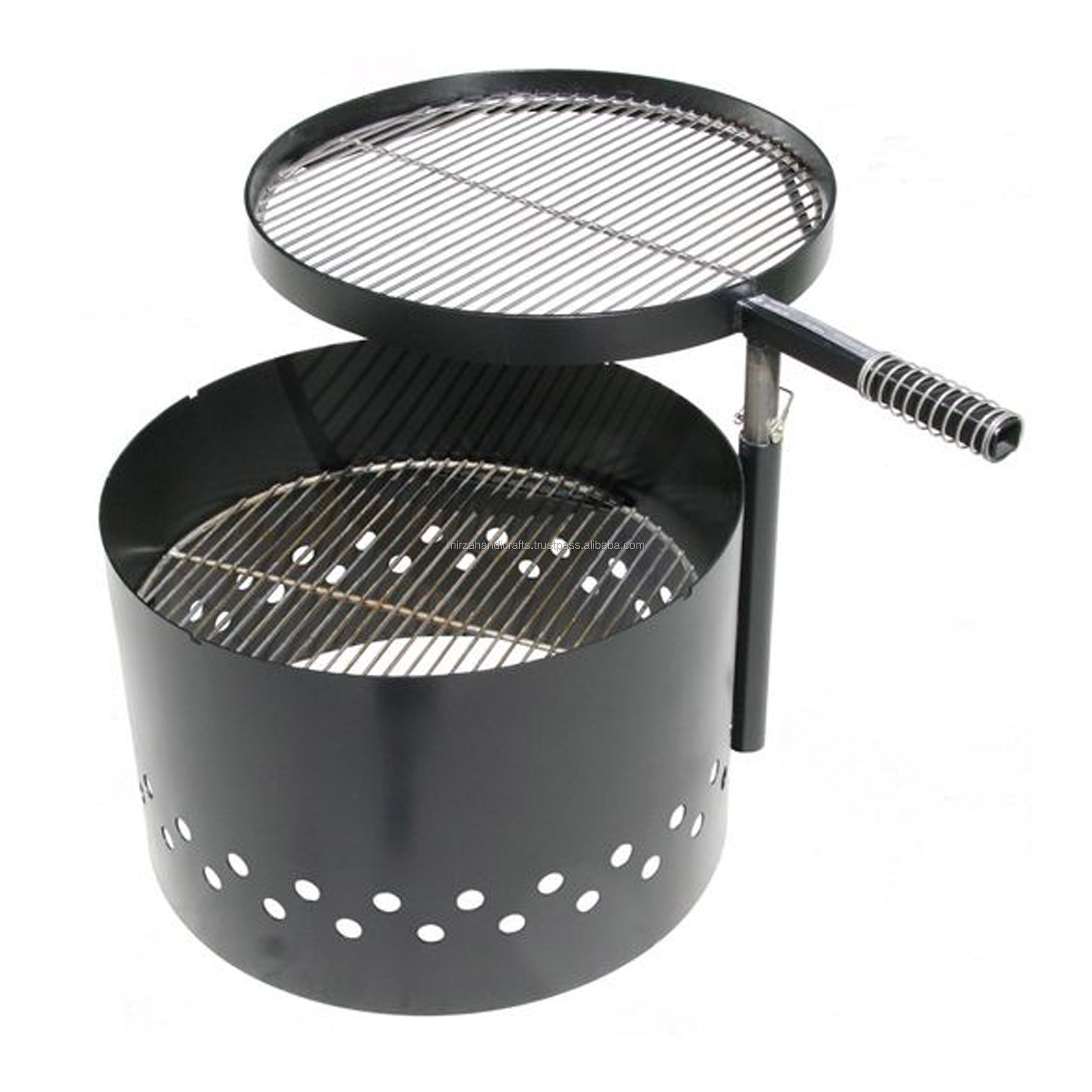 Portable grill Steel grill and grate with Handles BBQ Accessories Diameter Solid Base Outdoor Heating Fun Camp Site Custom Price