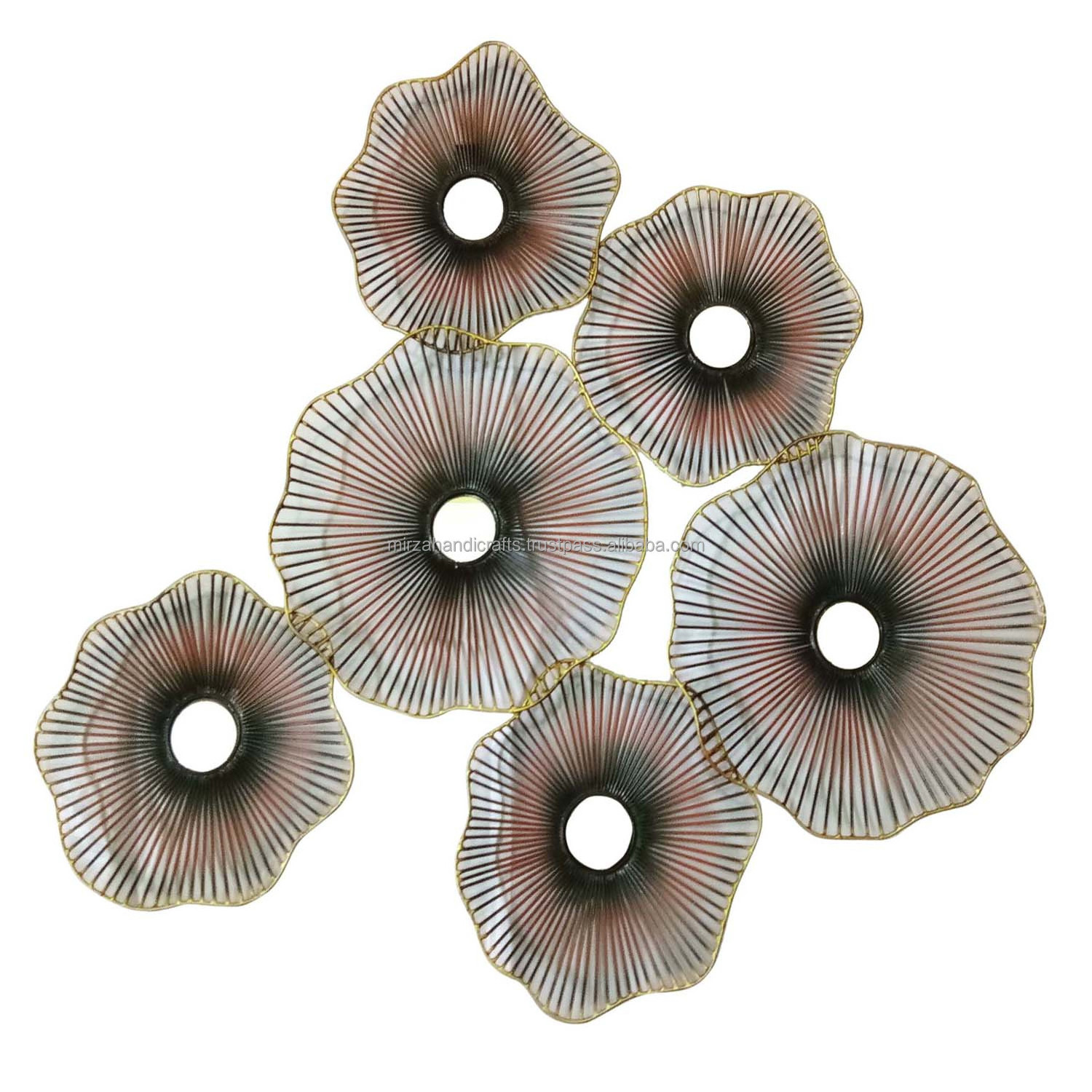 STARBURST WALL DECOR GOLD SET OF 3 SILVER