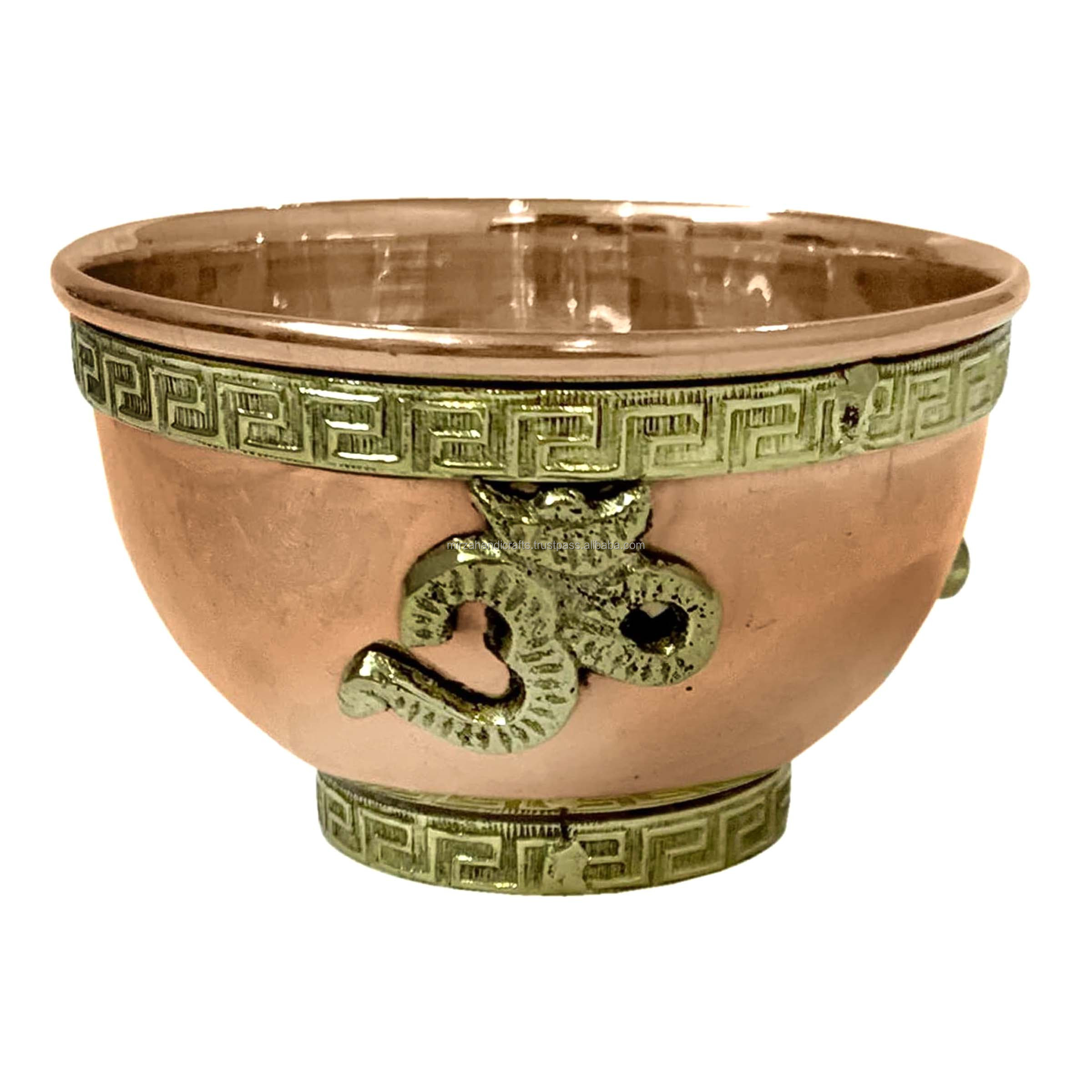 Triquetra Copper Offering Bowl for Altar Use Rituals Incense Smudging for Smudging Incense and Sage Burning Alternative Bowl