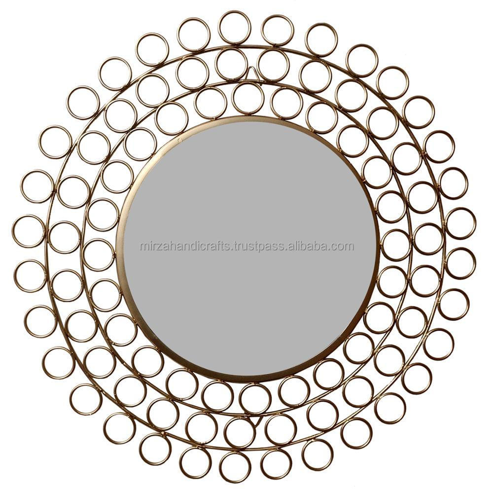 Unique Decoration Room Wall Mirror Glitz home Oversized Modern Glam Heart shape Wall Mirror Gold color