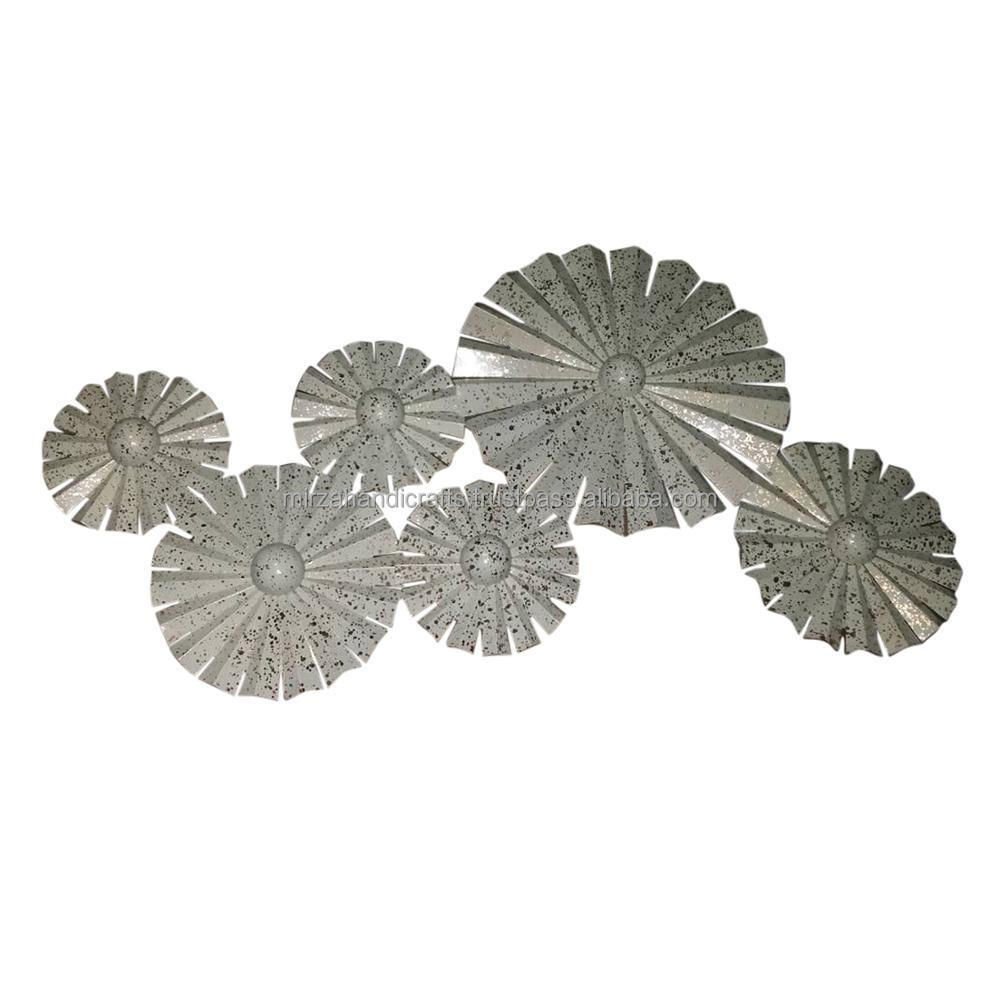 STARBURST WALL DECOR GOLD SET OF 3 SILVER