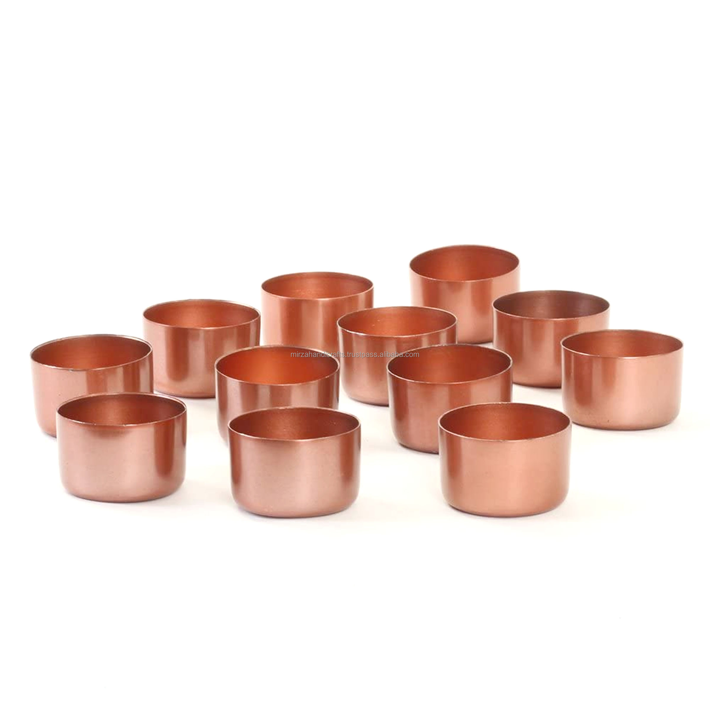 Decorative Wholesale Galvanized Metal Tealight Candle Holder Cups Set of 12 pcs for special event decoration