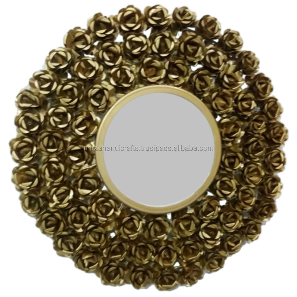 ELEGANT AND LUXURY  FLOWER ROUNDED DECORATIVE WALL MIRROR FOR HOME DECOR