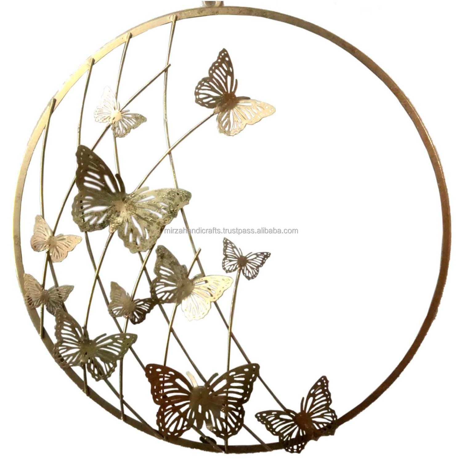 SURROUNDED DECORATIVE GOLD BUTTERFLY HOME DECOR MIRROR