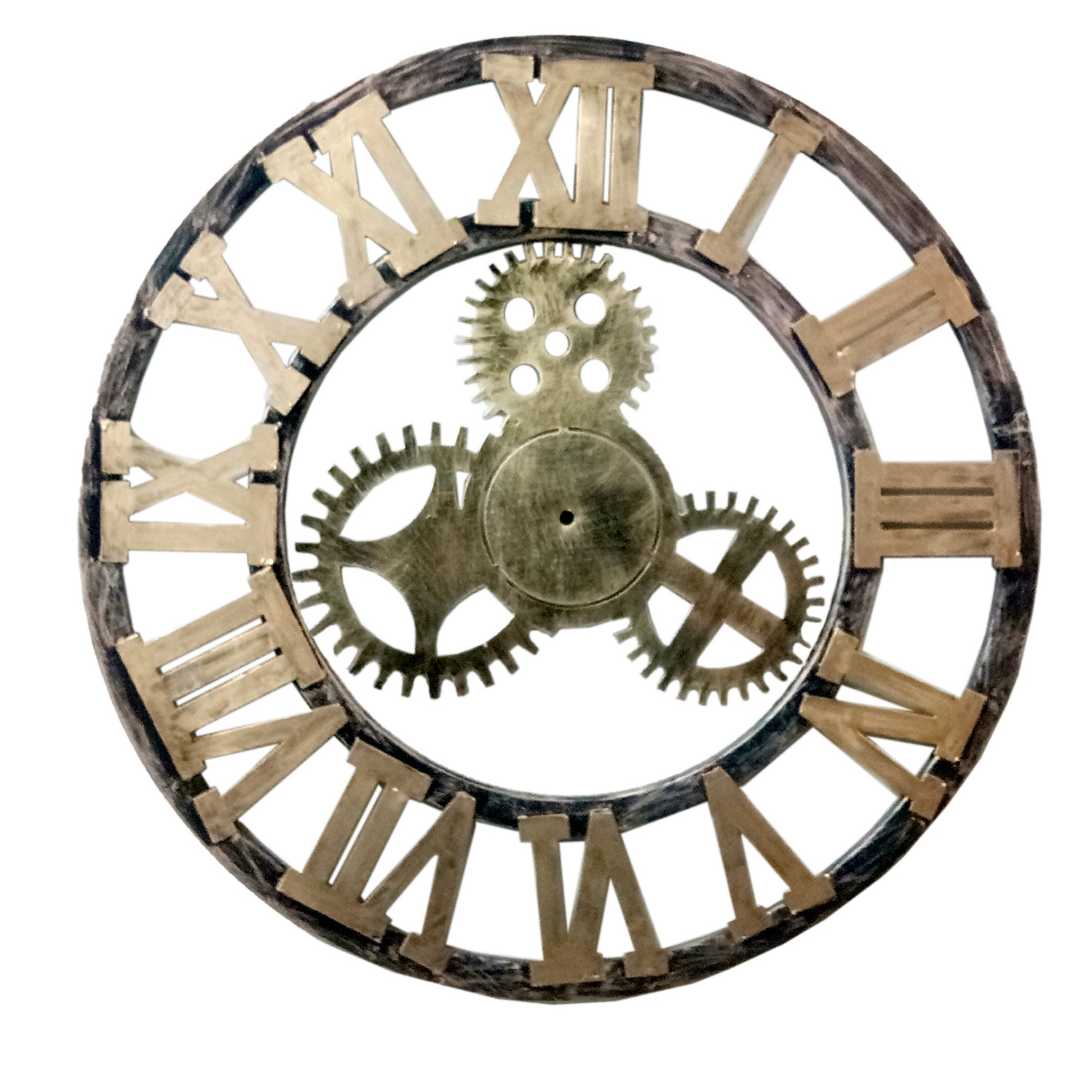 WORD METAL WINDMILL HANGING WALL ART CLOCK