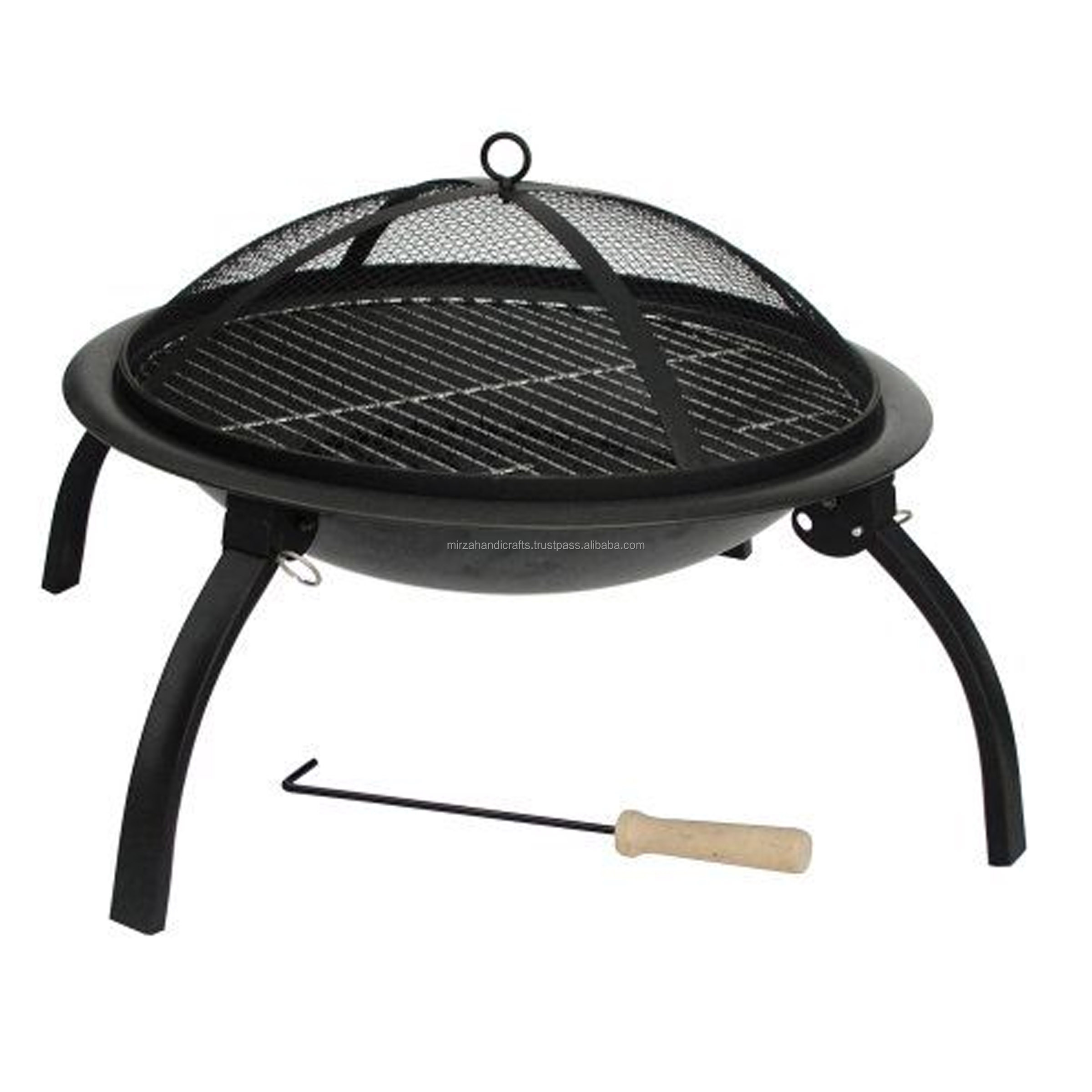 Deep Bowl Fire Pit mesh cover will help to protect you and your guests from escaping sparks