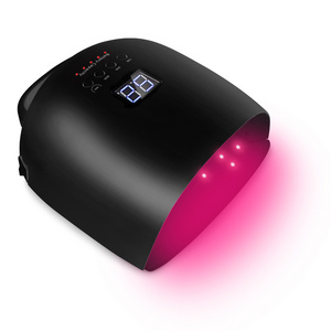 European Nail salon love Dual Red light 86w Nail dryer Rechargeable Portable uv led nail lamp cordless curing led gels lamp