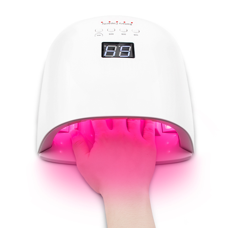 European Nail salon love Dual Red light 86w Nail dryer Rechargeable Portable uv led nail lamp cordless curing led gels lamp