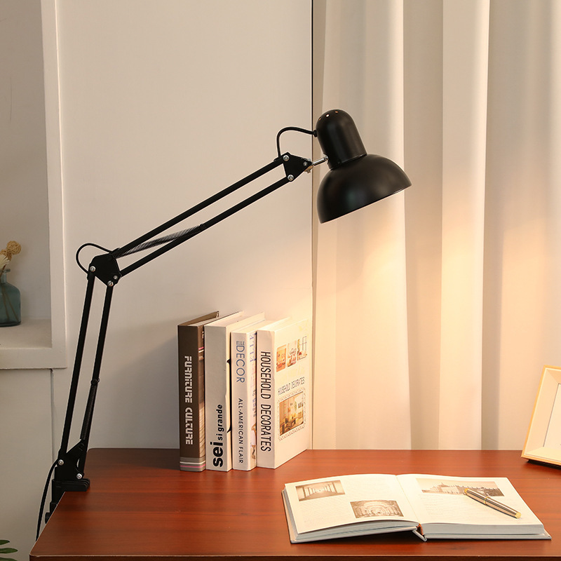 LED Eye Protection Table Lamp Long Arm Folding Clip Mounted Lamp Desk Learning Reading Lamp Studio Office Work Fill Light