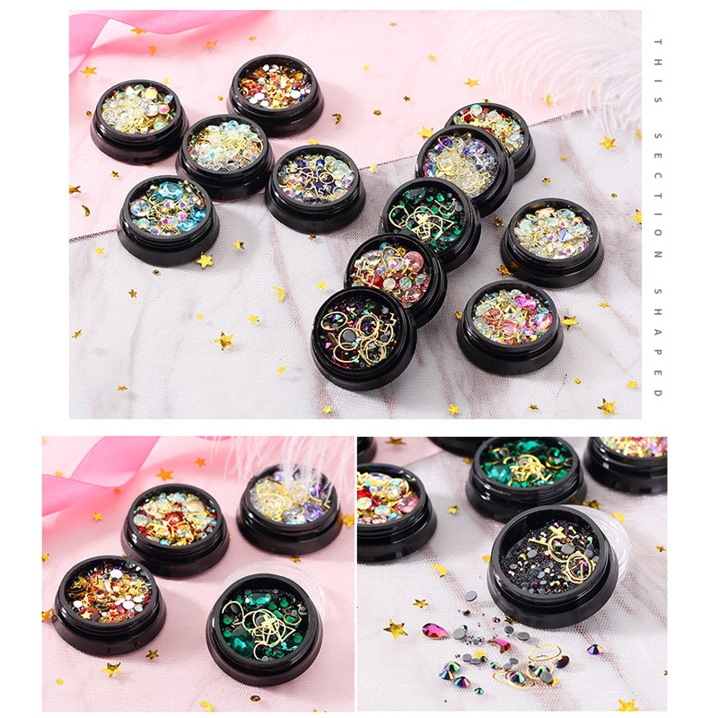 3D Decorations Nail Tool Glue Jewel Nail Art Accessories Decoration DIY 3D Manicure Rhinestones For Design