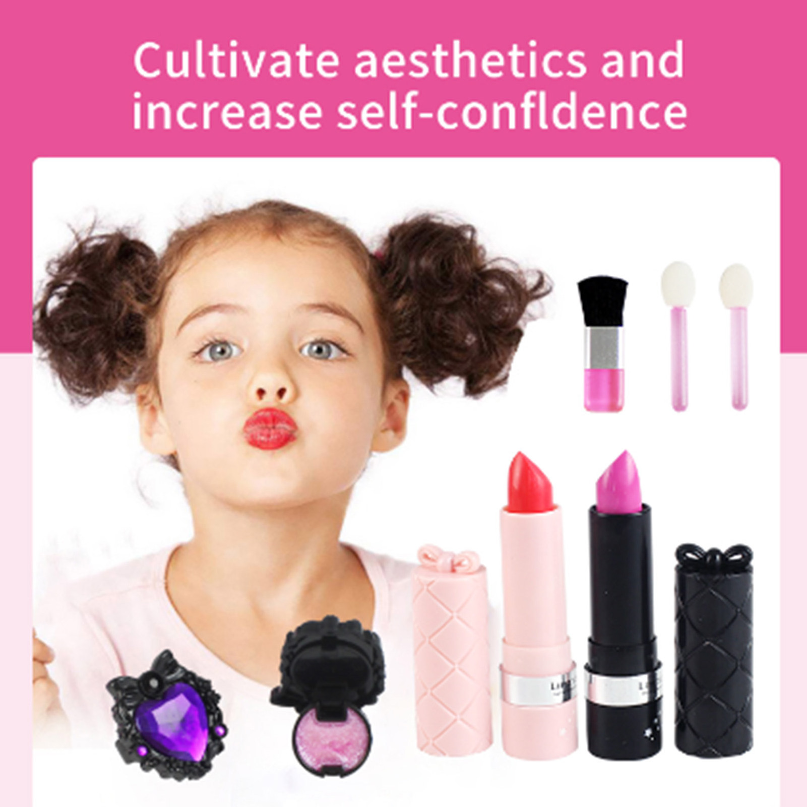 22 Pieces Princess cosmetic Water Soluble Makeup Set House Play gift Birthday & party Kids Makeup Girls Set