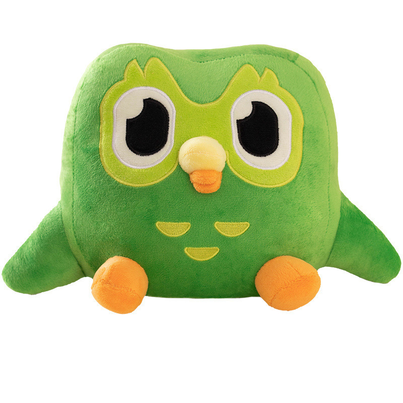 30cm Green Duolingo Owl Plush Toy Duo Plushie of Duo The Owl Cartoon Anime Owl Doll Soft Stuffed Animal Children Birthday Gift