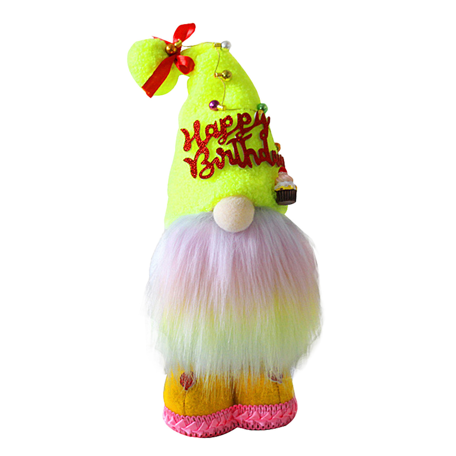 Happy Birthday Gnome Doll Plush Knit Faceless Doll Figurines Swedish Tomte Christmas Elf Decoration New Year Xmas Kid Gift Toy