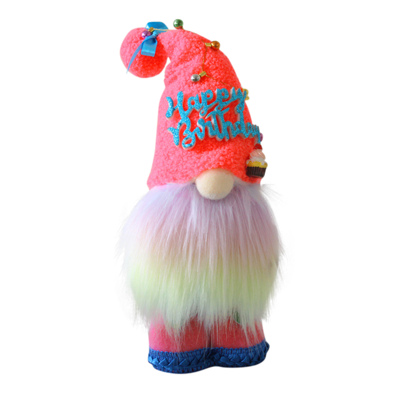 Happy Birthday Gnome Doll Plush Knit Faceless Doll Figurines Swedish Tomte Christmas Elf Decoration New Year Xmas Kid Gift Toy