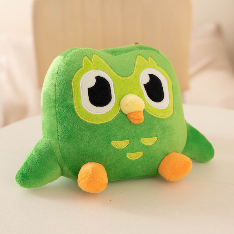 30cm Green Duolingo Owl Plush Toy Duo Plushie of Duo The Owl Cartoon Anime Owl Doll Soft Stuffed Animal Children Birthday Gift