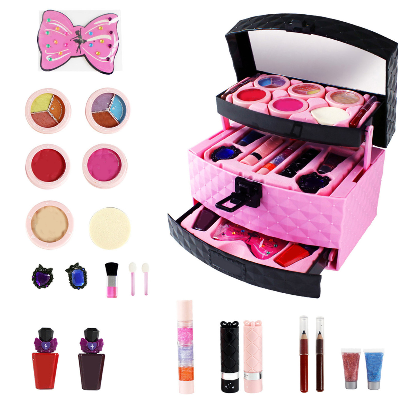 22 Pieces Princess cosmetic Water Soluble Makeup Set House Play gift Birthday & party Kids Makeup Girls Set