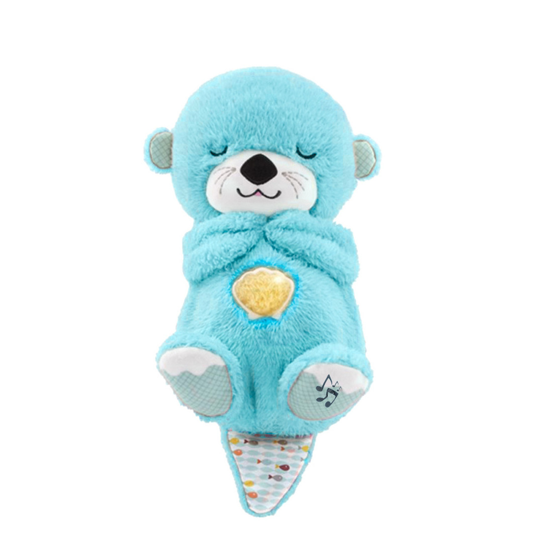 Traffic toys to soothe and accompany music dolls soft and soothing to sleep with able to breathe, small otters animal plush